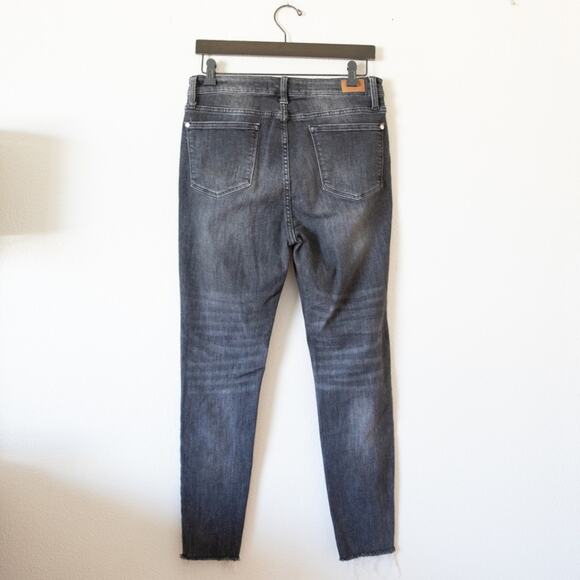 Judy Blue Skinny Fit Charcoal Raw Hem Jeans - Picture 5 of 6